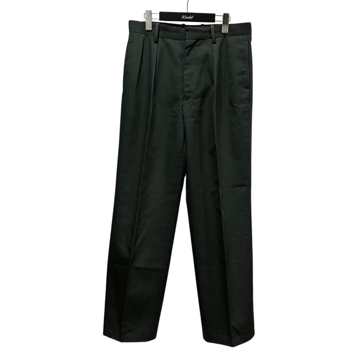 【中古】AURALEE WOOL KIDMOHAIR GABARDINE WIDE SLACKS タックスラックス A8AP03MG グリーン サイズ:3 【160726】(オーラリー)|ブランド古着のカインドオル