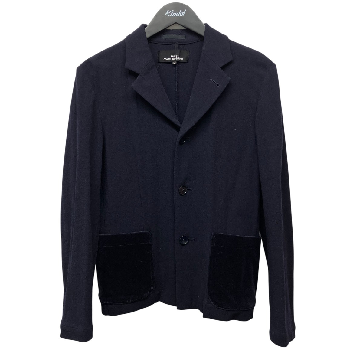 【中古】tricot COMME des GARCONS 00AW 3Bジャケット TJ-04042M ネイビー サイズ:M 【160726】(トリココムデギャルソン)|ブランド古着のカインドオル