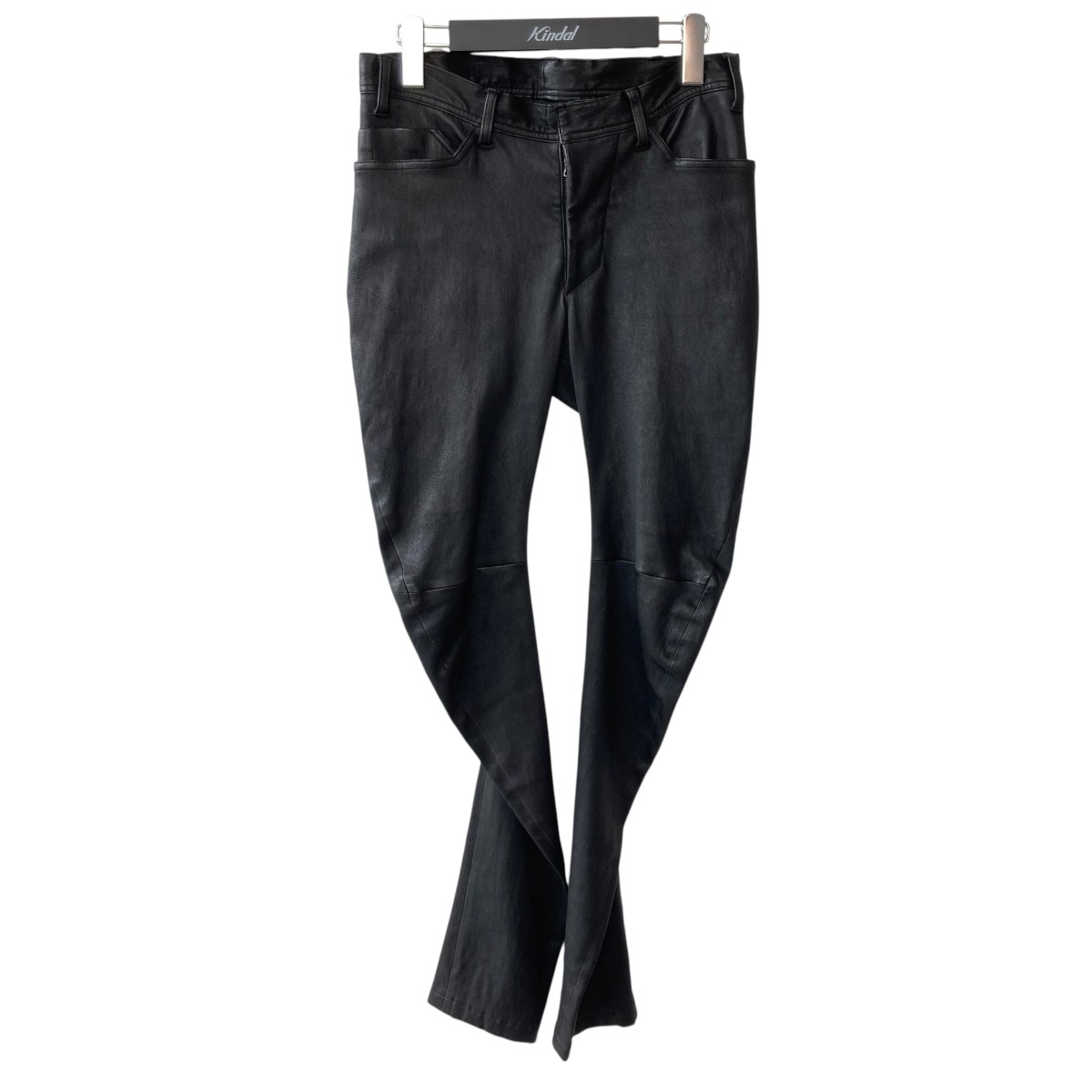 【中古】JULIUS　16SS STRETCH DEER SKIN レザーパンツ 527PAM4 ブラック サイズ：1 【170726】（ユリウス）｜ブランド古着のカインドオル