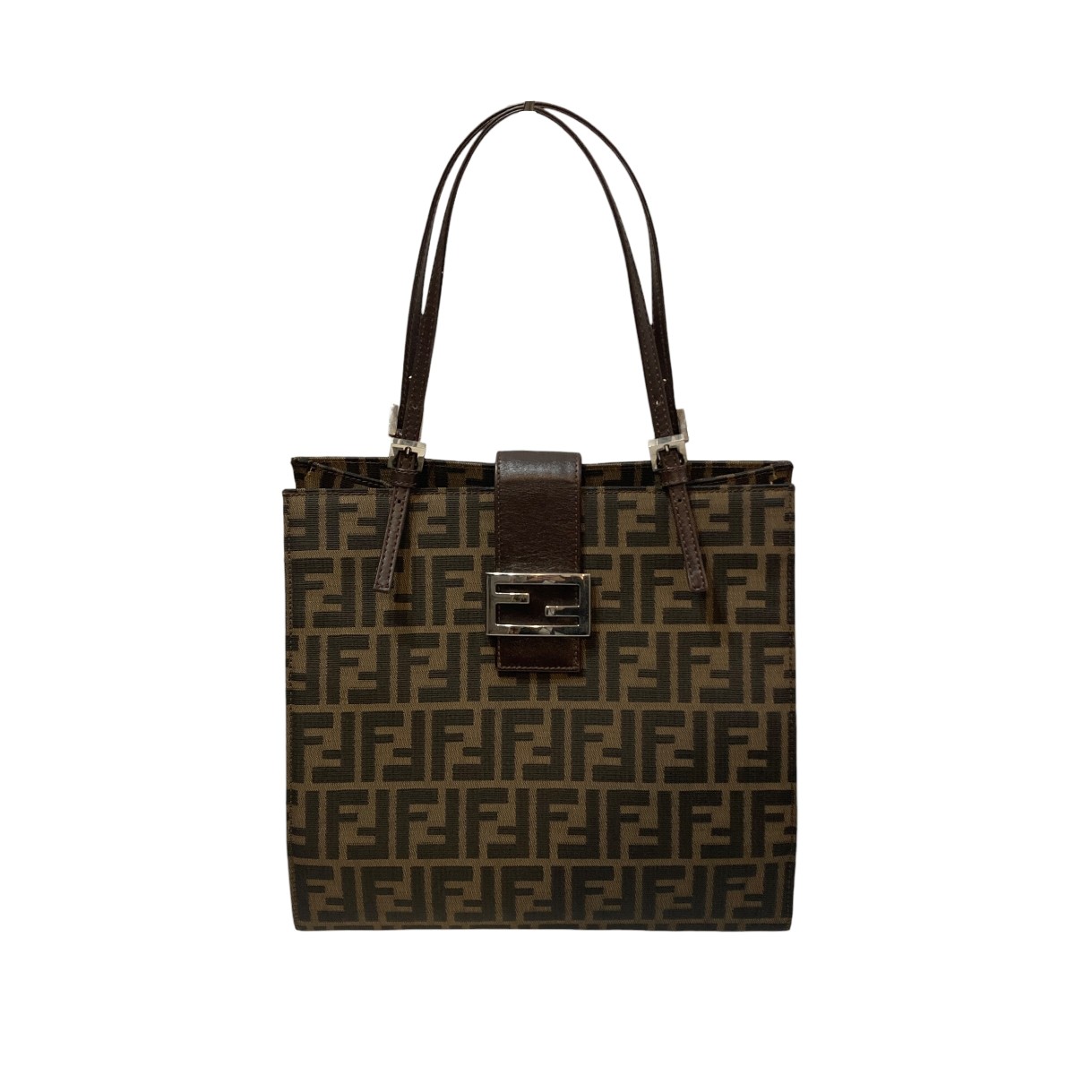 【中古】FENDI ズッカ トートバッグ ブラウン 【170726】(フェンディ)|ブランド古着のカインドオル