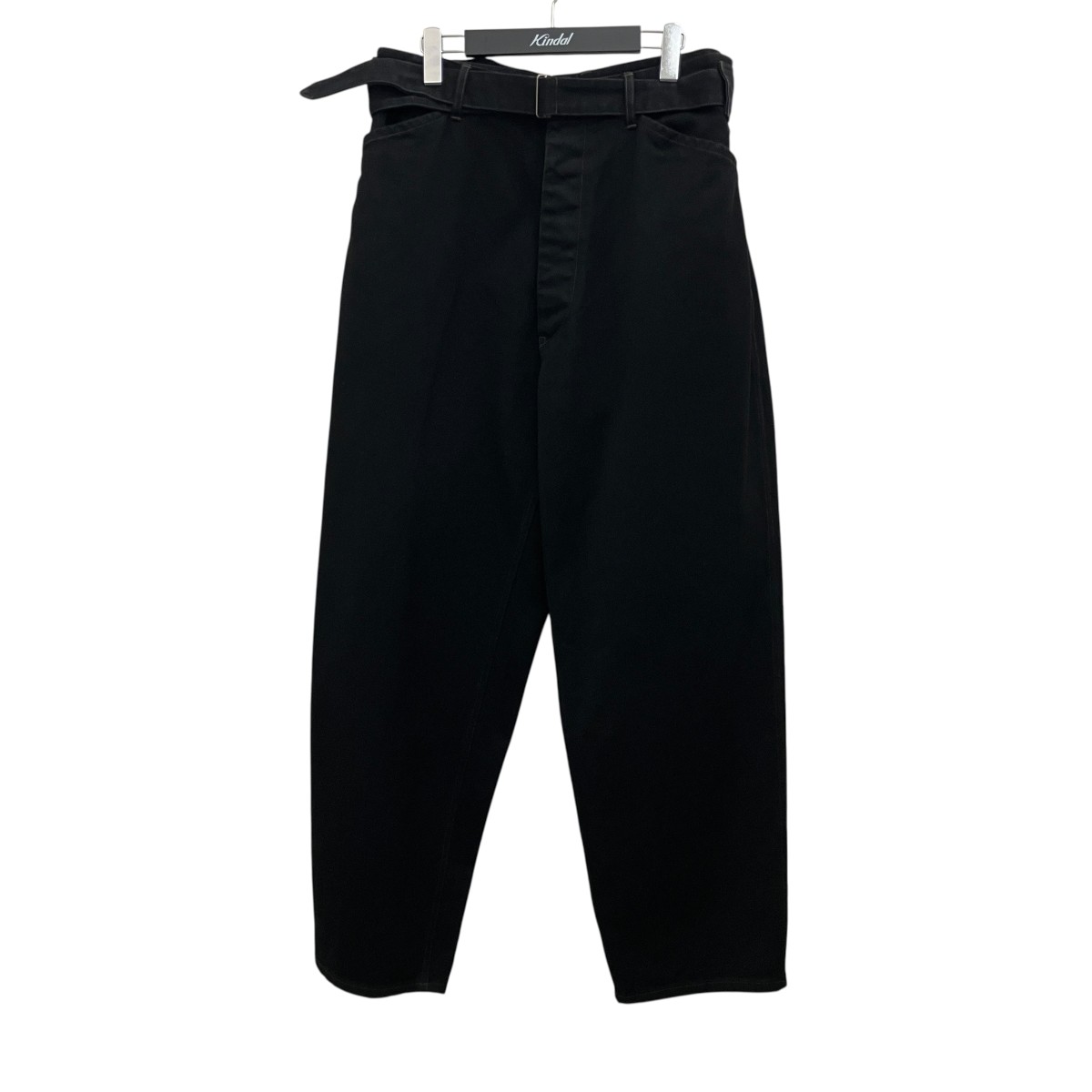 【中古】COMOLI ブラックデニム ベルテッドパンツ D01-03001 ブラック サイズ:3 【160726】(コモリ)|ブランド古着のカインドオル