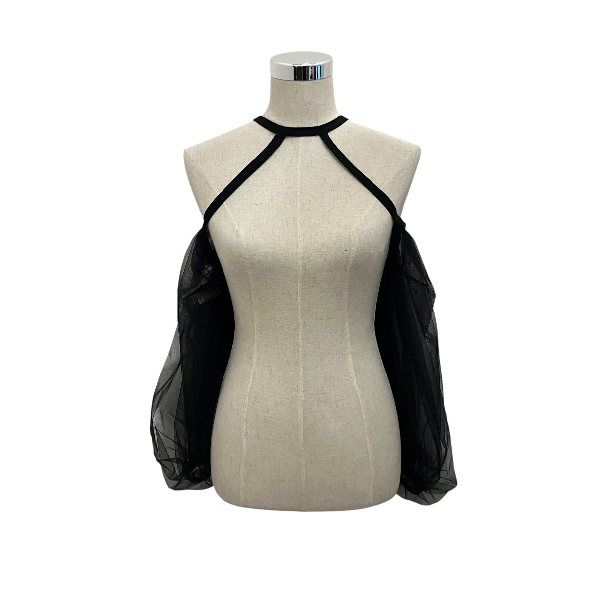 【中古】noir kei ninomiya チュールスリーブ 3O-T013 ブラック サイズ:S 【160726】(ノワールケイニノミヤ)|ブランド古着のカインドオル