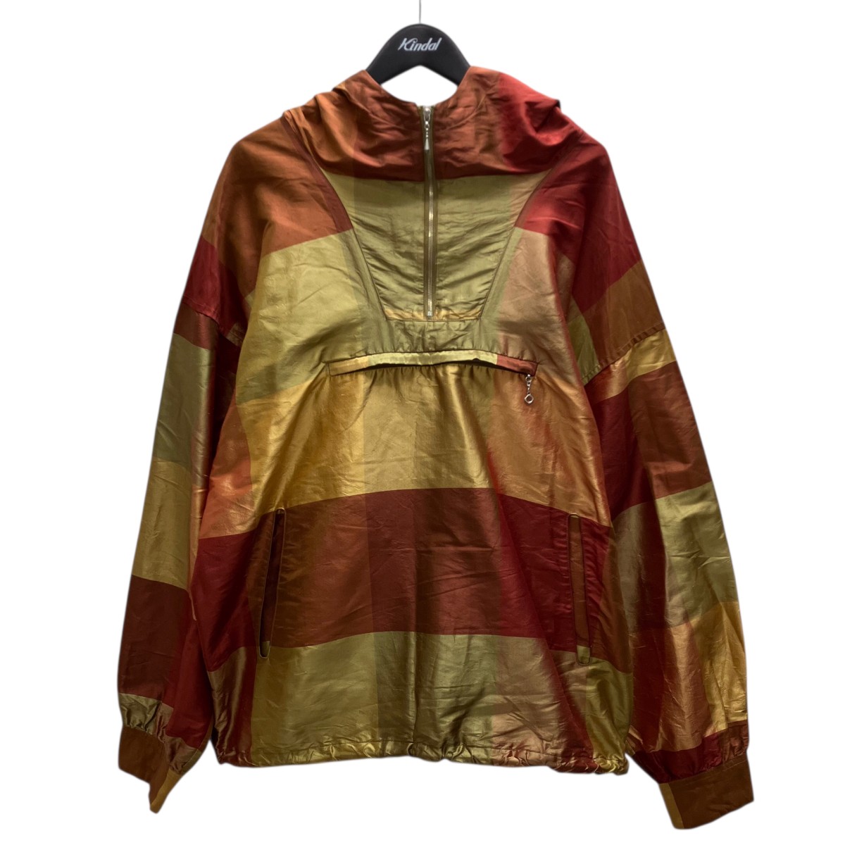 【中古】NICENESS　25SS BUCKLER シルクチェックアノラックパーカー マルチカラー サイズ：L 【170726】（ナイスネス）｜ブランド古着のカインドオル