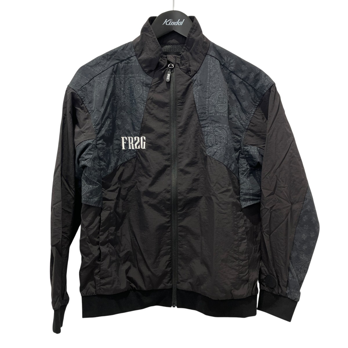 【中古】FR2 GOLF Original Paisley Pattern Switching Nylon Track Jacket トラックジャケット ブラック サイズ:S 【170726】(エフアールツーゴルフ)|ブランド古着のカインドオル
