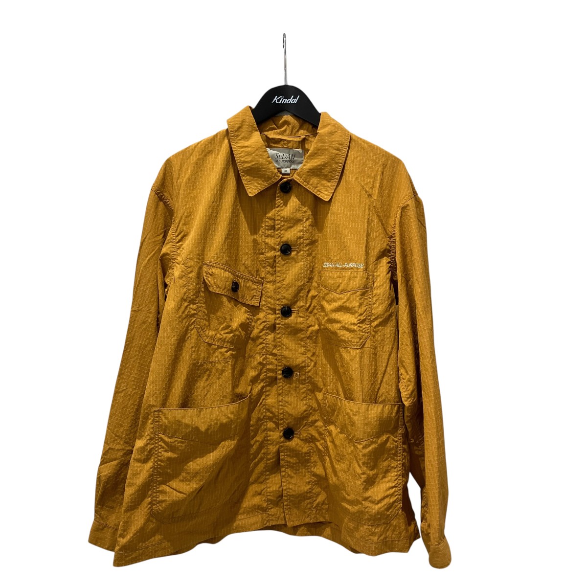 【中古】SEDAN ALL-PURPOSE　26SS Graph Plaid Nylon Work Jacket ナイロンジャケット SD26S-JK08 ゴールド サイズ：M 【170726】（セダン オールパーパス）｜ブランド古着のカインドオル