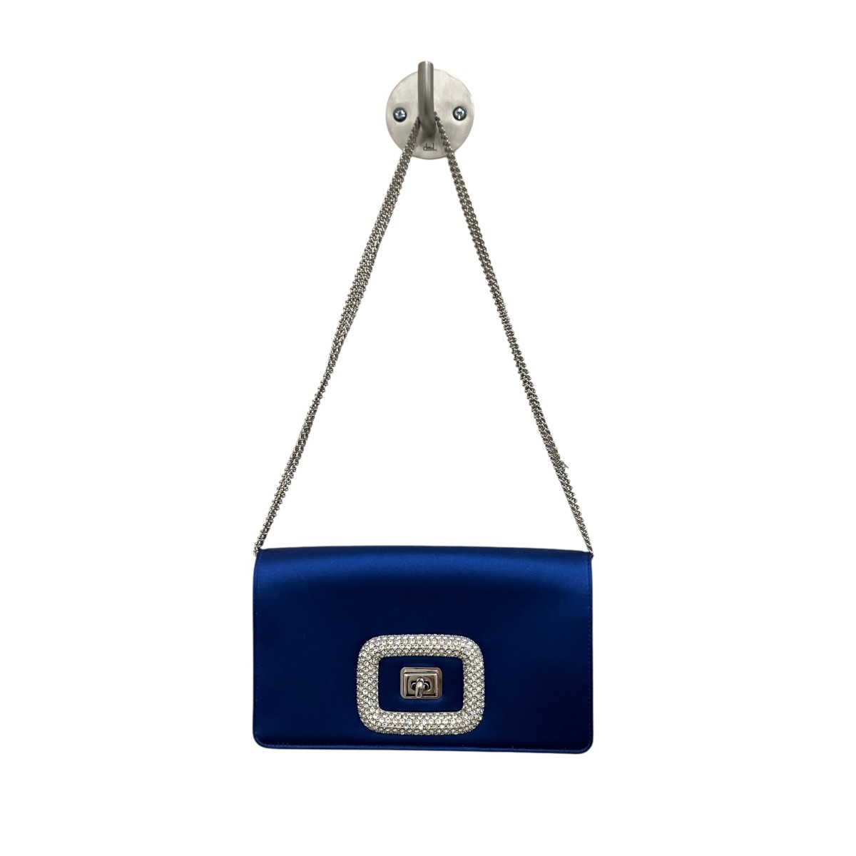 【中古】Roger Vivier　【CHOC JEWEL MINI BAG】 チェーン バッグ ネイビー 【170726】（ロジェ ヴィヴィエ）｜ブランド古着のカインドオル