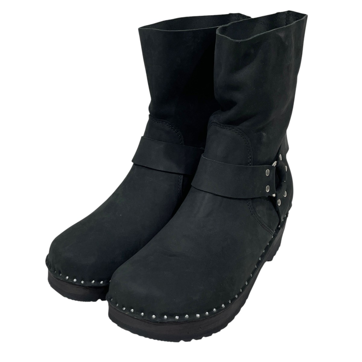 【中古】Needles×TROENTORP 21AW ロングブーツ Harness Clog Boot ハーネス クロッグ ブーツ JO319 ブラック サイズ:40 【180726】(ニードルズ)|ブランド古着のカインドオル