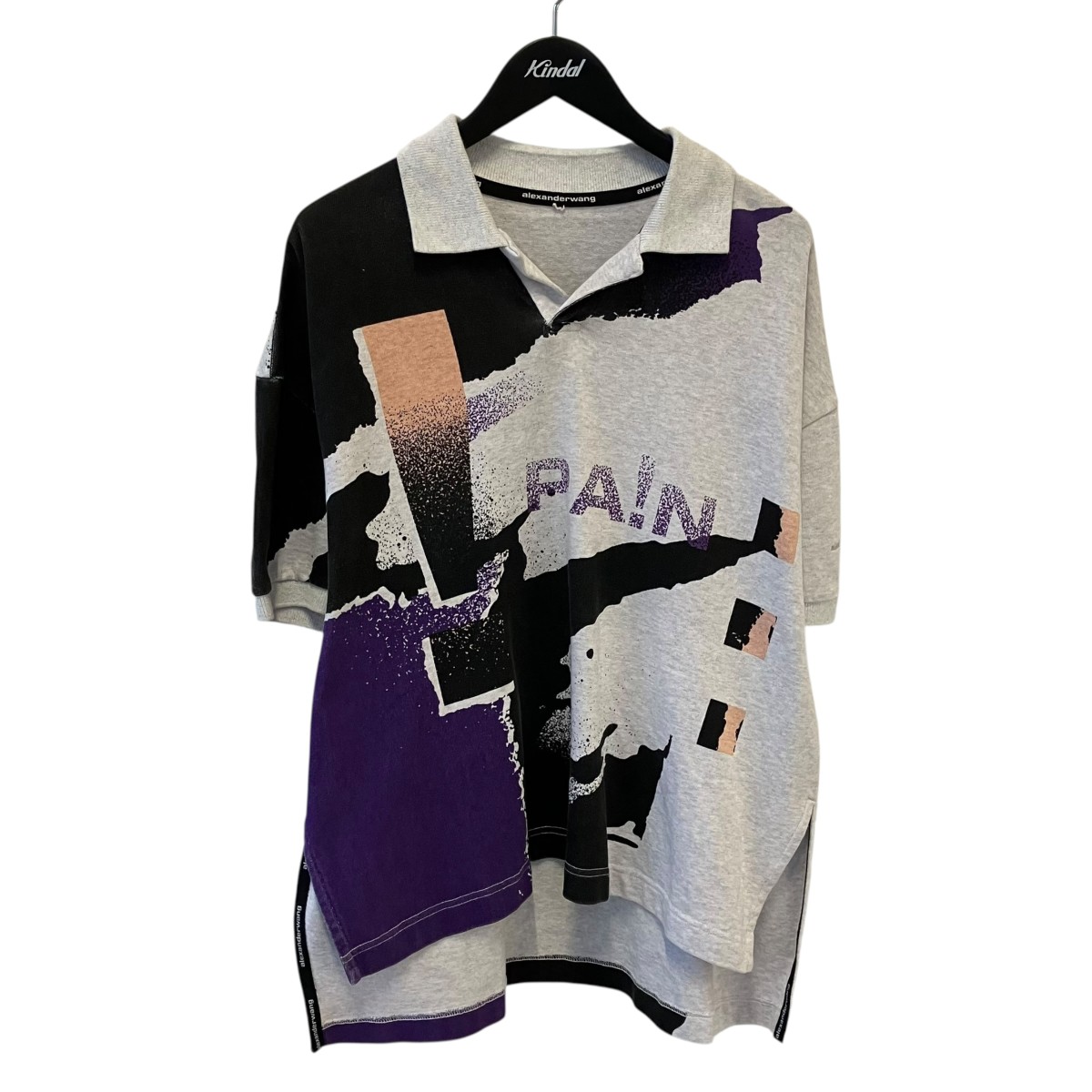 【中古】ALEXANDER WANG　ポロシャツ ライトグレー サイズ：M/L 【180726】（アレキサンダーワン）｜ブランド古着のカインドオル