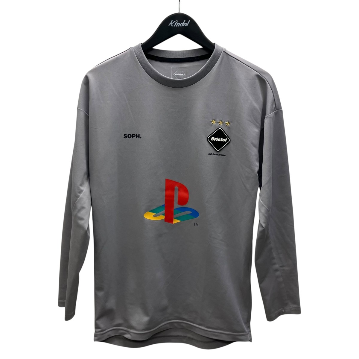 【中古】F．C．R．B．　ゲームシャツ グレー サイズ：S 【180726】（エフシーアールビー）｜ブランド古着のカインドオル