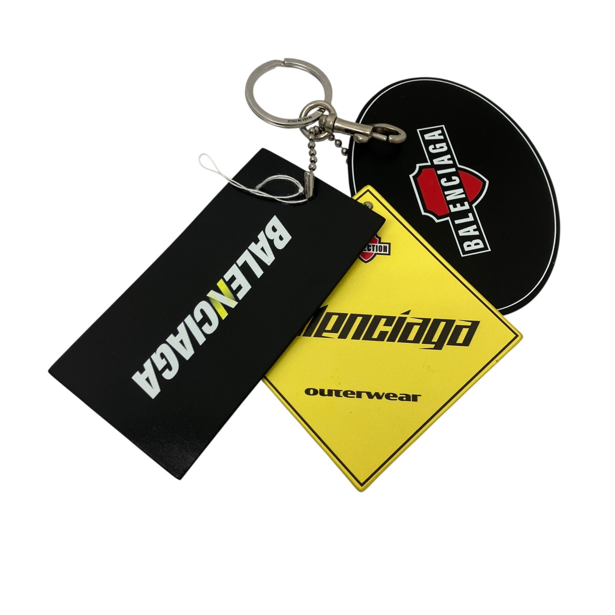 【中古】BALENCIAGA キーリング ブラック×イエロー サイズ:- 【180726】(バレンシアガ)|ブランド古着のカインドオル