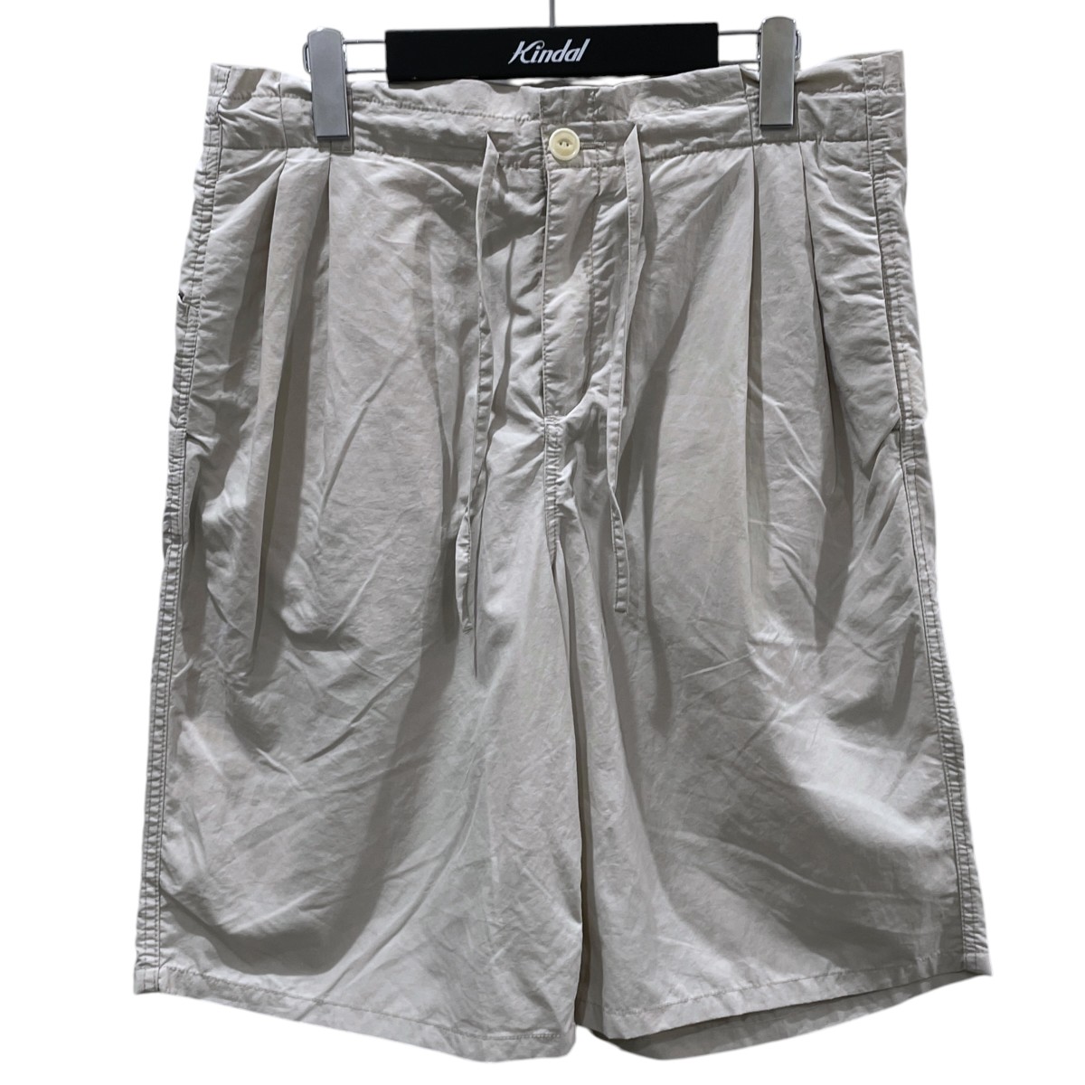 【中古】nonnative 25SS タックハーフパンツ DWELLER EASY SHORTS NYLON WEATHER NN-P4627 アイボリー サイズ:3 【180726】(ノンネイティブ)|ブランド古着のカインドオル