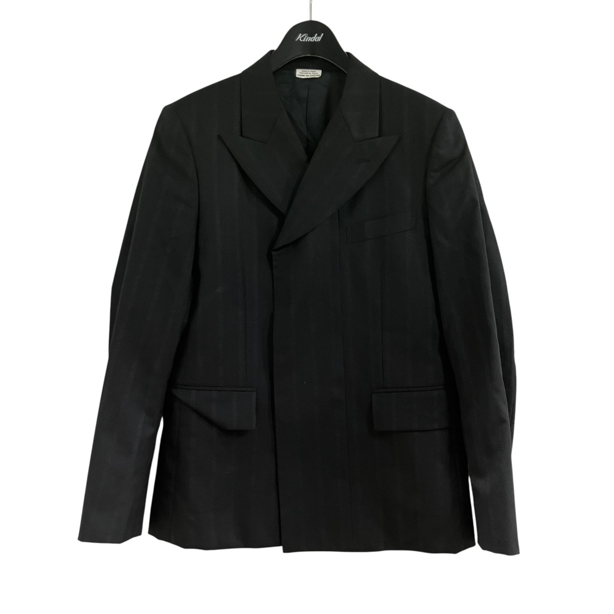 【中古】COMME des GARCONS HOMME DEUX　3Bダブルストライプジャケット ブラック サイズ：XS 【190726】（コムデギャルソンオムドゥ）｜ブランド古着のカインドオル