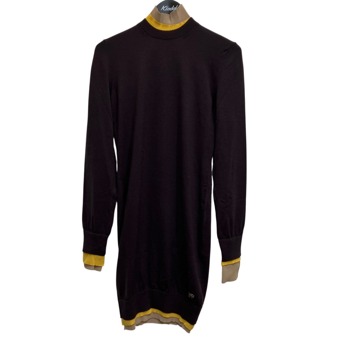 【中古】FENDI　ワンピース 12CPZ24676 バーガンディー サイズ：42 【190726】（フェンディ）｜ブランド古着のカインドオル