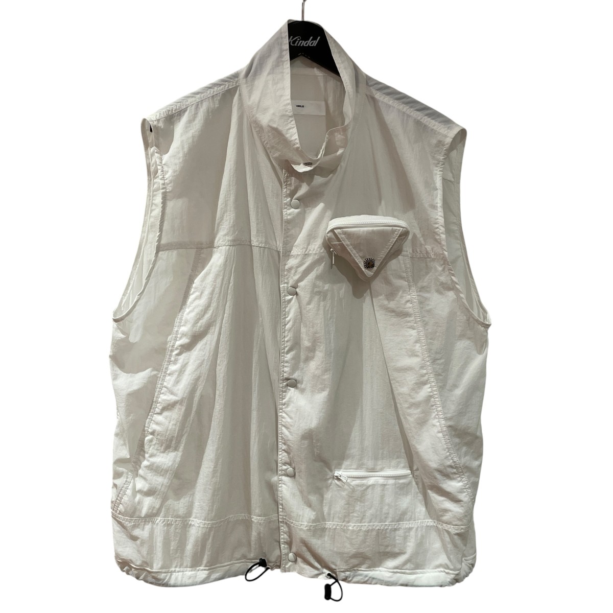 【中古】TOGA VIRILIS　Ripstop vest ナイロンベスト TV251-FE329 ホワイト サイズ：46 【190726】（トーガヴィリリース）｜ブランド古着のカインドオル