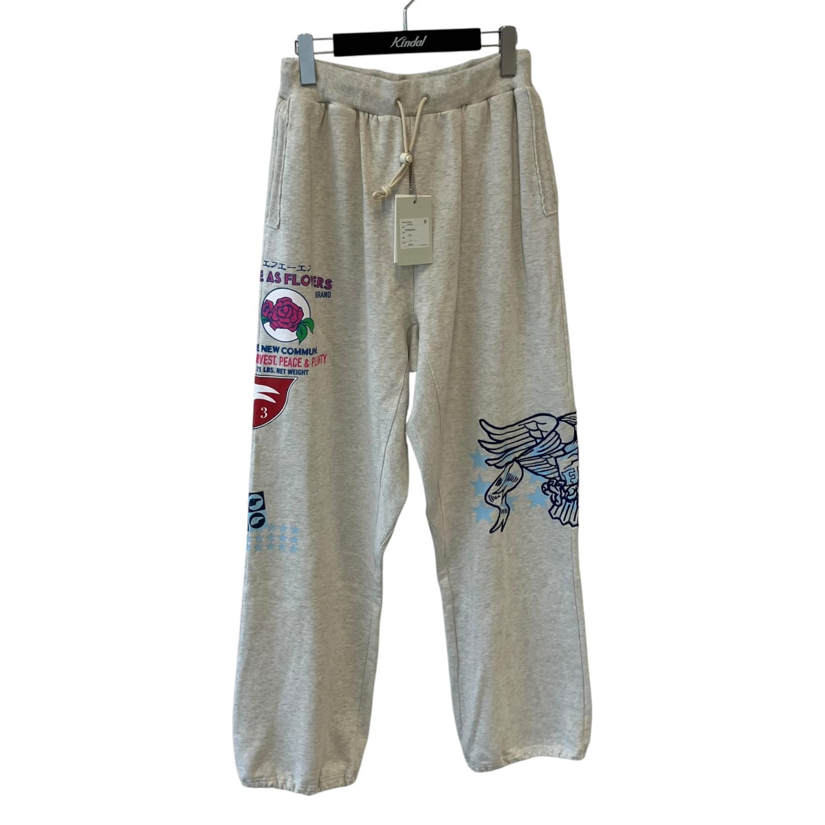 【中古】FAF Printed Baggy Sweat Pants パンツ 4121202 アイボリー サイズ:2 【200726】(エフエーエフ)|ブランド古着のカインドオル