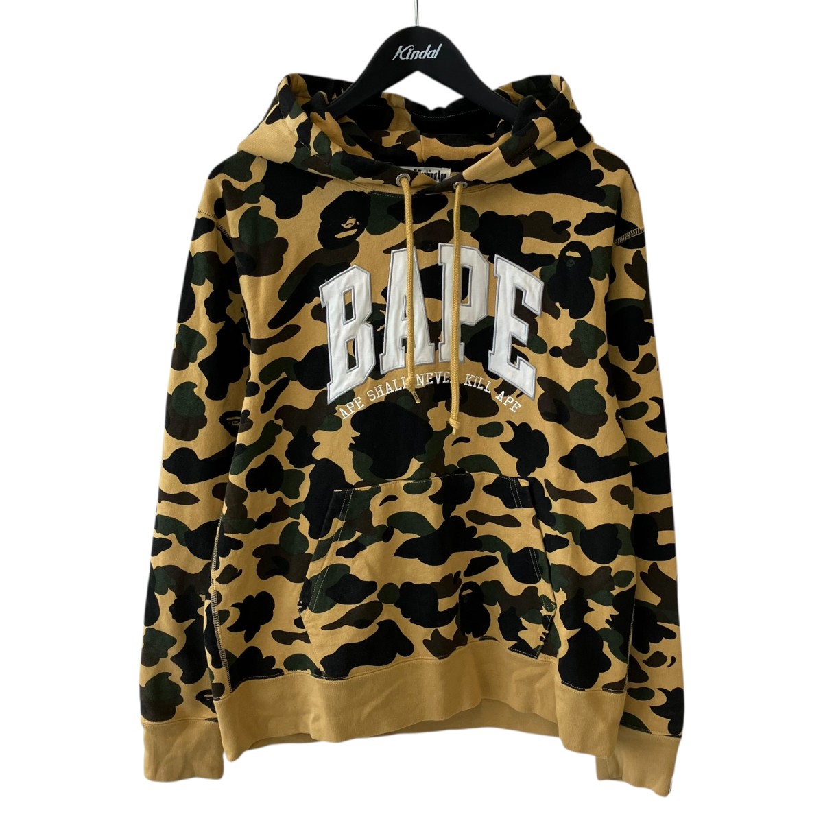 【中古】A BATHING APE　1ST CAMO BAPE PULLOVER HOODIE パーカー 001PPK801008M ベージュ サイズ：L 【200726】（アベイシングエイプ）｜ブランド古着のカインドオル