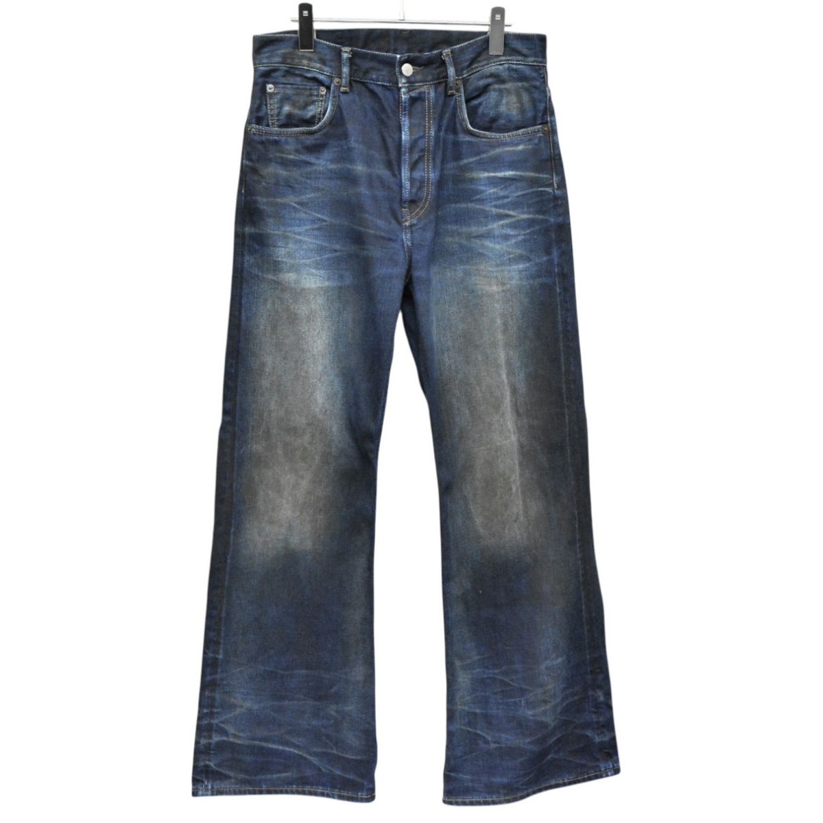 【中古】ACNE STUDIOS　2021M Darkside　ユーズド加工バギーフレアデニムパンツ　ジーンズ インディゴ サイズ：30/30 【190726】（アクネストゥディオズ）｜ブランド古着のカインドオル