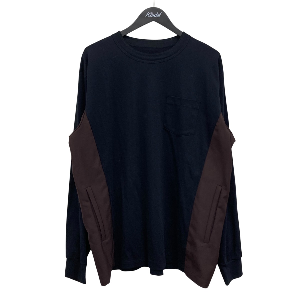 【中古】sacai　パネルロングスリーブカットソー ブラック&times;ブラウン サイズ：3 【200726】（サカイ）｜ブランド古着のカインドオル 24,908円