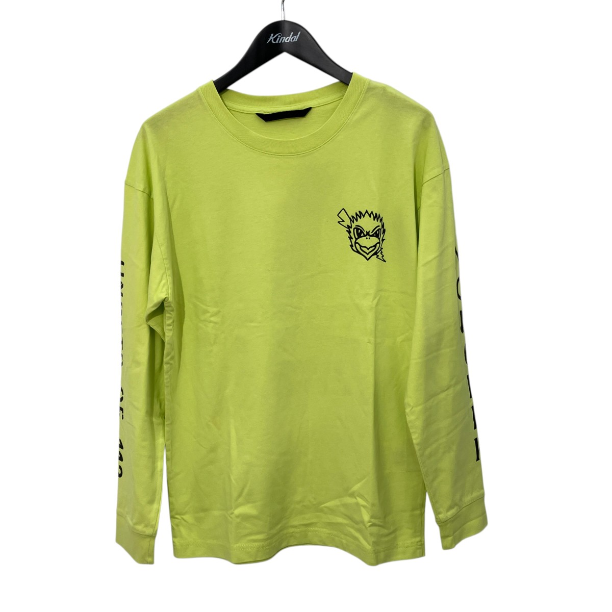 【中古】MONCLER&times;UNDEFEATED　ロングスリーブTシャツ F20928D70310 黄緑 サイズ：M 【200726】（モンクレール&times;アンデフィーテッド）｜ブランド古着のカインドオル