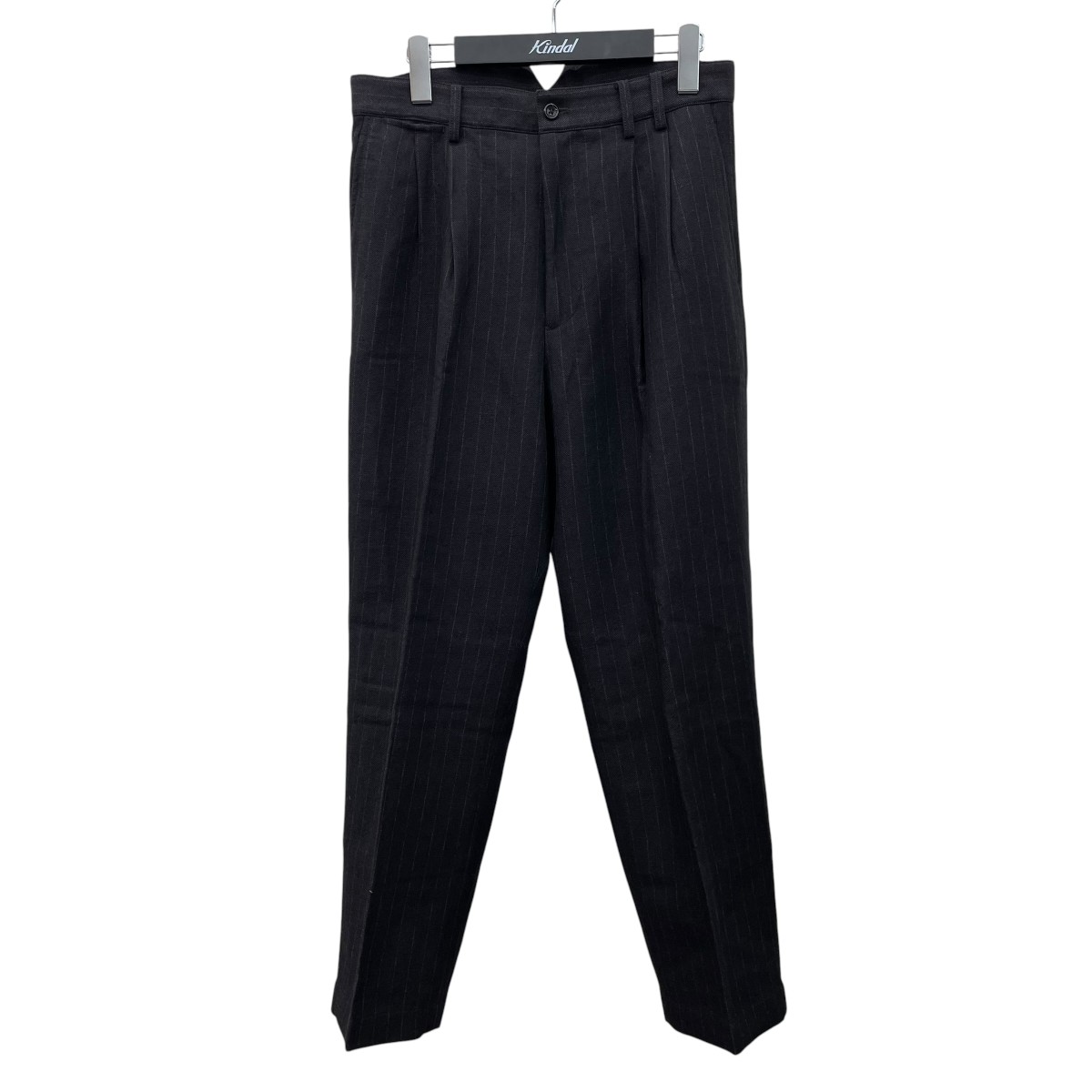 【中古】tilt the authentics 23AW Washed W L Stripe Work Trousers ストライプパンツ PT-02A ブラック サイズ:2 【210726】(チルトザオーセンティックス)|ブランド古着のカインドオル