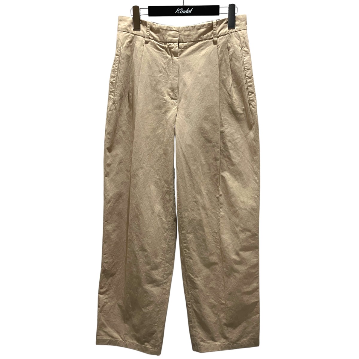【中古】THE ROW　【Lilas Trousers】 チノパン 8719-W2980 ベージュ サイズ：0 【210726】（ザロウ）｜ブランド古着のカインドオル