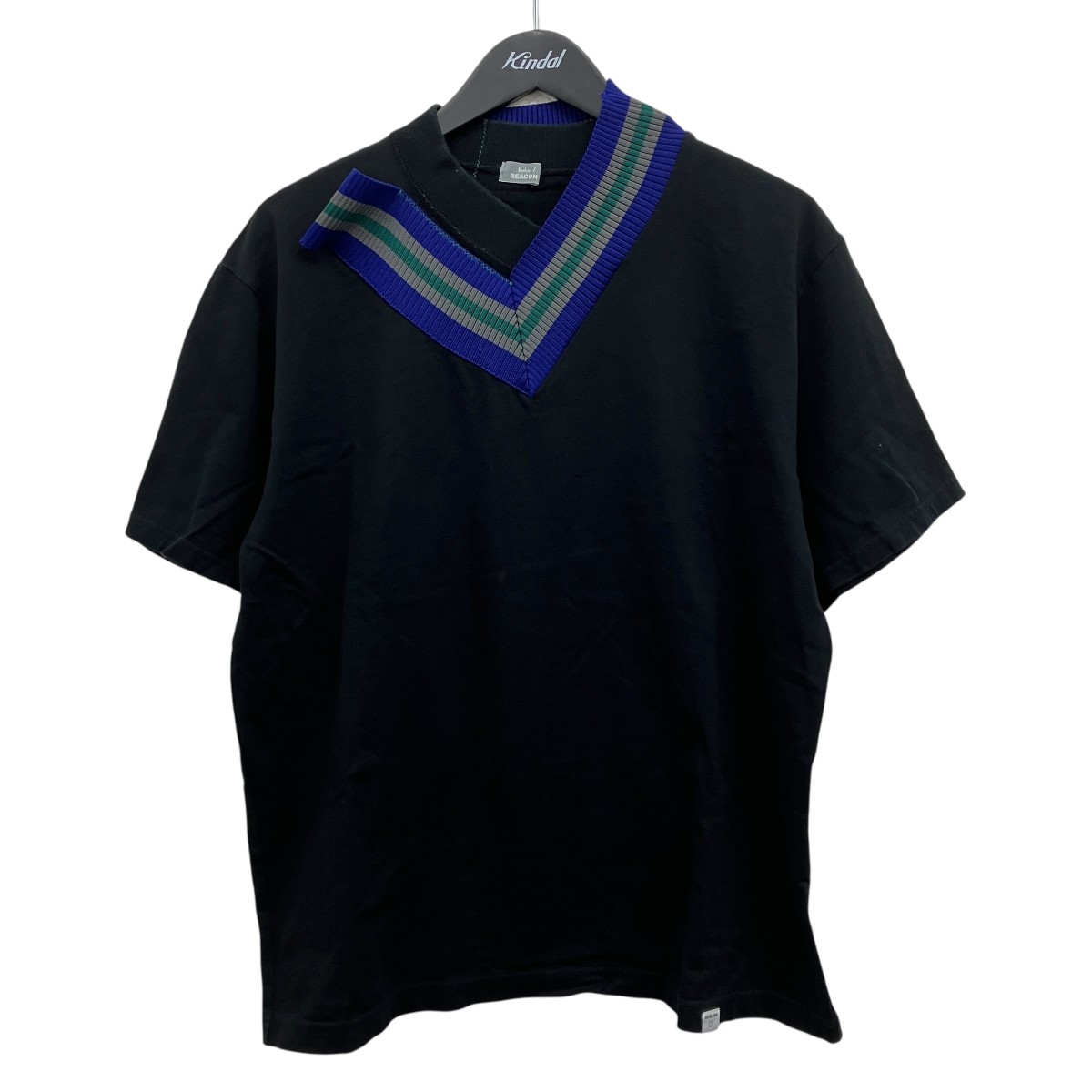 【中古】kolor／BEACON　Tシャツ ブラック&times;パープル サイズ：2 【220726】（カラー／ビーコン）｜ブランド古着のカインドオル