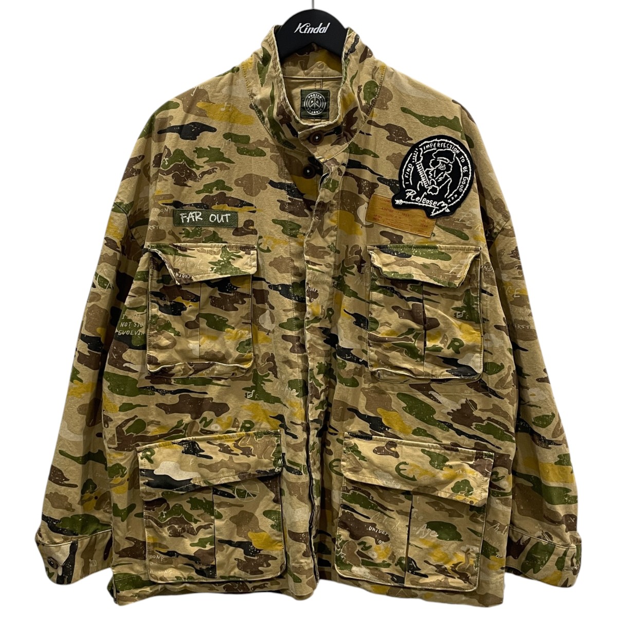 【中古】Porter Classic　19SS カモフラ柄ジャケット HIPPIE CAMO JACKET ヒッピーカモジャケット ベージュ・カーキ・オリーブ サイズ：4 【220726】（ポータークラシック）｜ブランド古着のカインドオル