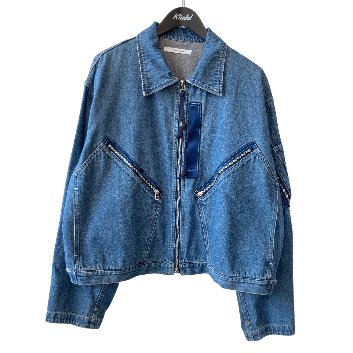 【中古】PRODUCT TWELVE Flight Jacket denim デニムフライトジャケット 24AW-PBL07 インディゴ サイズ:2 【230726】(プロダクトトゥエルブ)|ブランド古着のカインドオル