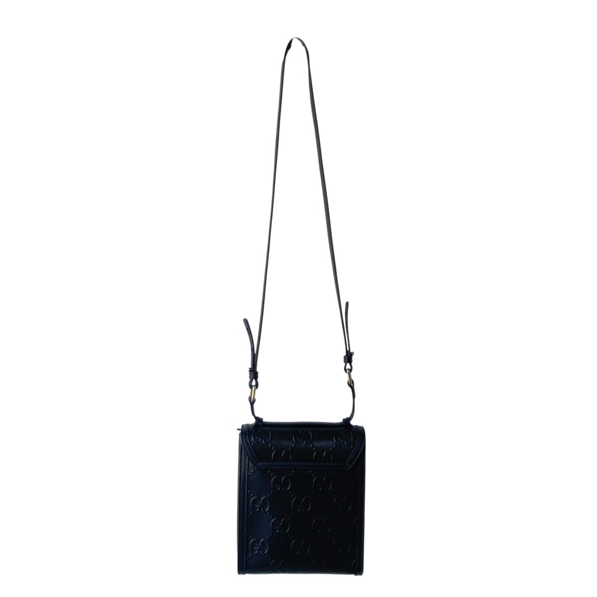 【中古】GUCCI　GGエンボス ショルダーバッグ 625782 ブラック 【230726】（グッチ）｜ブランド古着のカインドオル