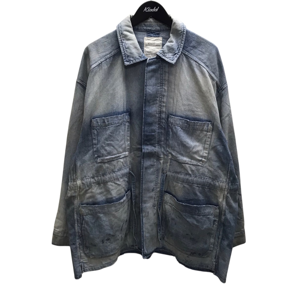 【中古】ANCELLM　AGING DENIM SHIRT JACKET シャツデニムジャケット インディゴ サイズ：1 【230726】（アンセルム）｜ブランド古着のカインドオル 24,572円