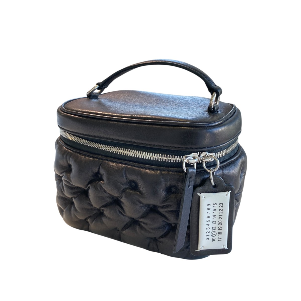 【中古】Maison Margiela GLAM SLAM EMBROIDERY VANITY BAG バニティバッグ ショルダーバッグ 2WAY SB2WD0091 ブラック 【240726】(メゾンマルジェラ)|ブランド古着のカインドオル