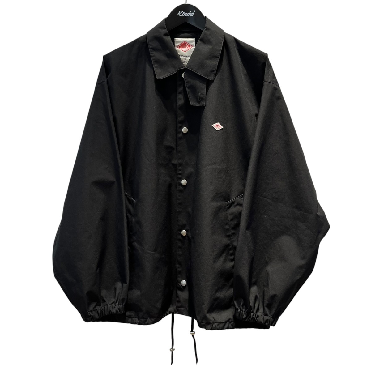 【中古】DANTON　3LAYER CLOTH COACH JACKET コーチジャケット DT-A0472 ブラック サイズ：L 【230726】（ダントン）｜ブランド古着のカインドオル