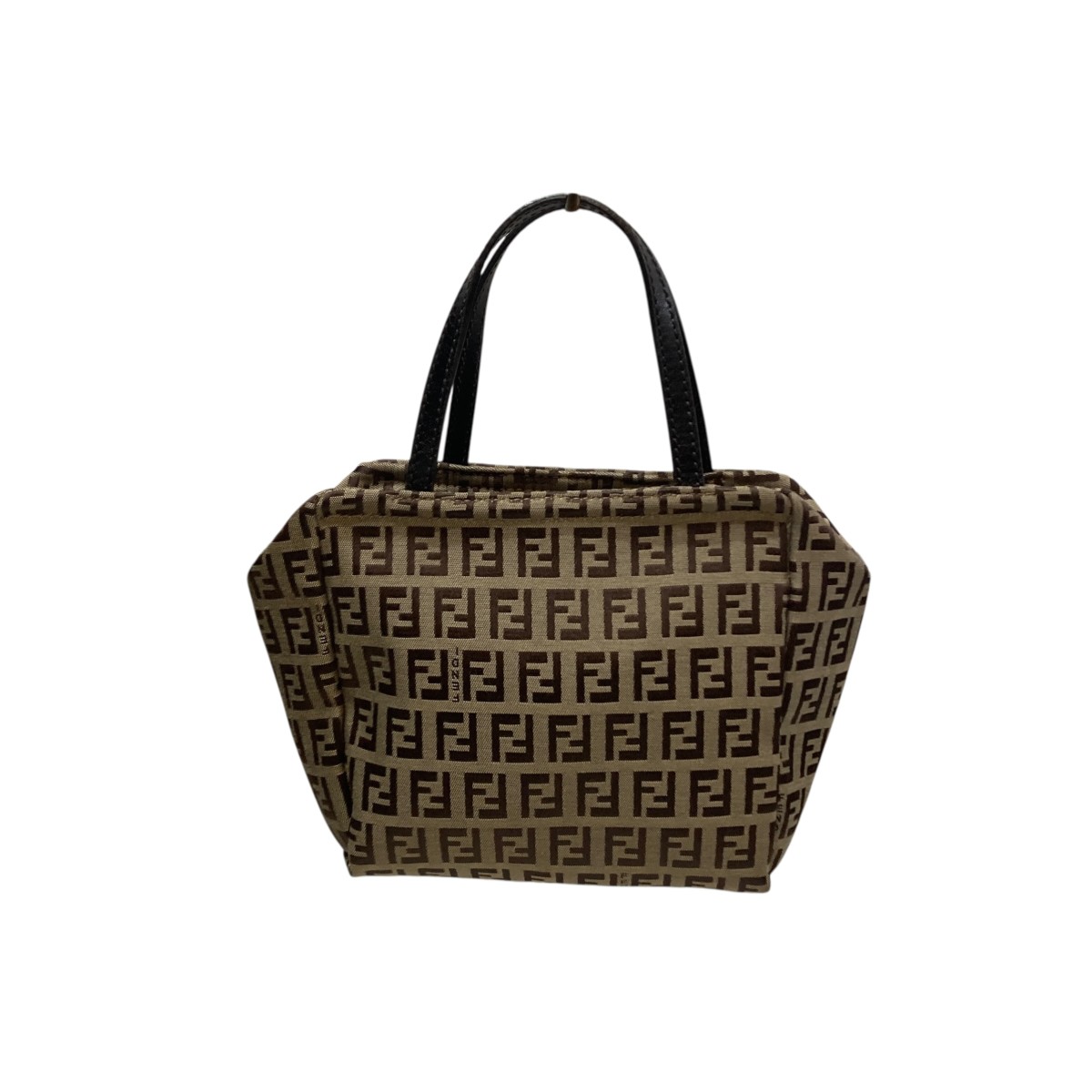 【中古】FENDI　ズッキーノ ハンドバッグ SN0000 ベージュ&times;ブラウン 【240726】（フェンディ）｜ブランド古着のカインドオル