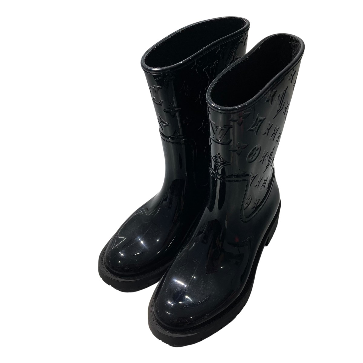 【中古】LOUIS VUITTON　レインブーツ ブラック サイズ：36(約23cm) 【240726】（ルイヴィトン）｜ブランド古着のカインドオル