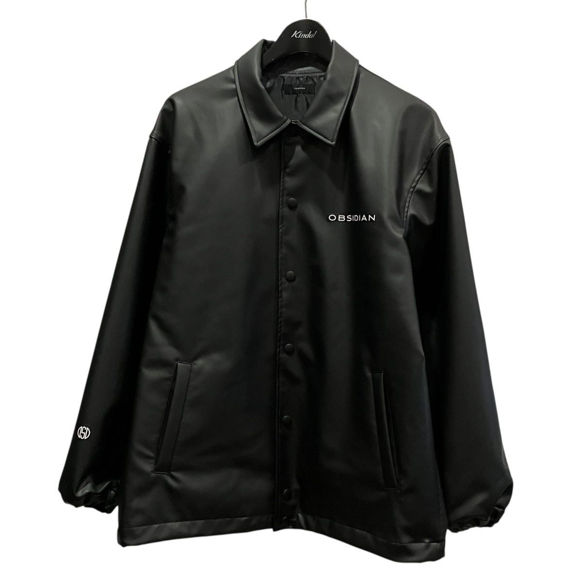 【中古】OBSIDIAN　バックプリントコーチジャケット ODM23AB029 ブラック サイズ：S 【250726】（オブシディアン）｜ブランド古着のカインドオル
