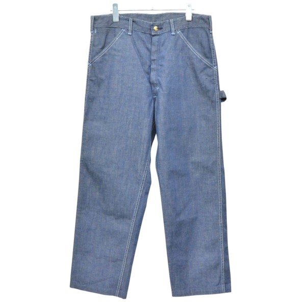 【中古】Sears　1980s　デニムペインターパンツ　SCOVILLジップ インディゴ サイズ：32 【250726】（シアーズ）｜ブランド古着のカインドオル