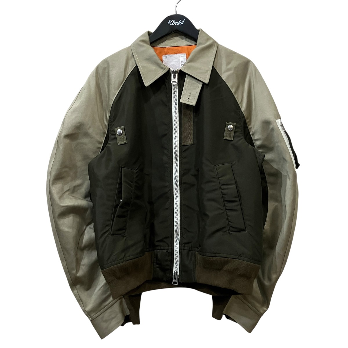 【中古】sacai　「SAMPLE品」 切替ジップアップジャケット カーキ&times;ベージュ サイズ：- 【290726】（サカイ）｜ブランド古着のカインドオル 83,160円