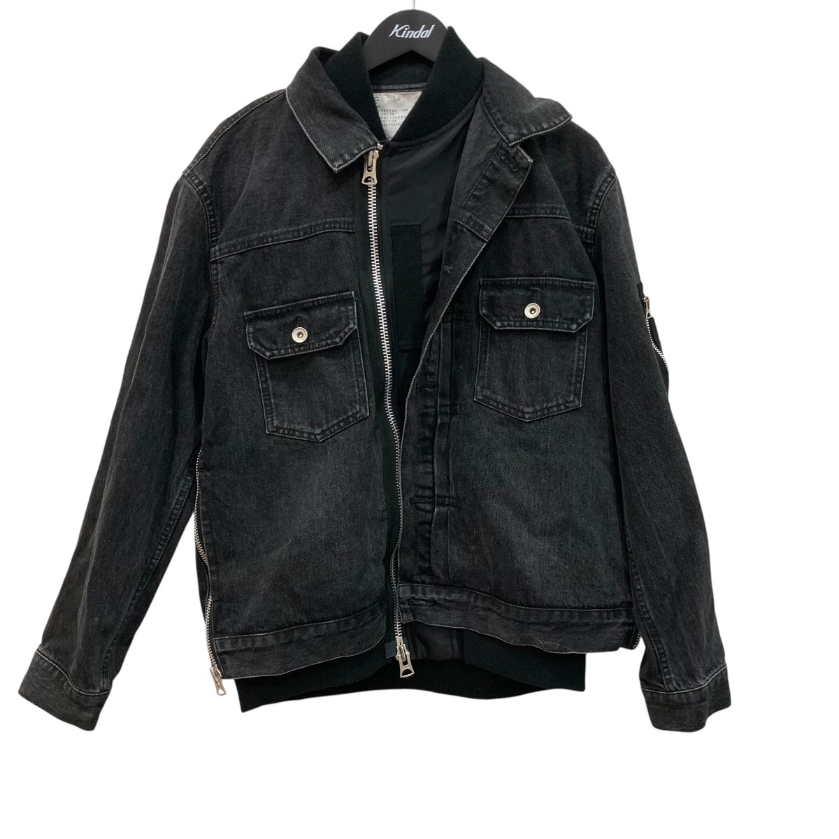 【中古】sacai　デニムジャケット SCM205 グレー サイズ：1 【290726】（サカイ）｜ブランド古着のカインドオル 83,160円
