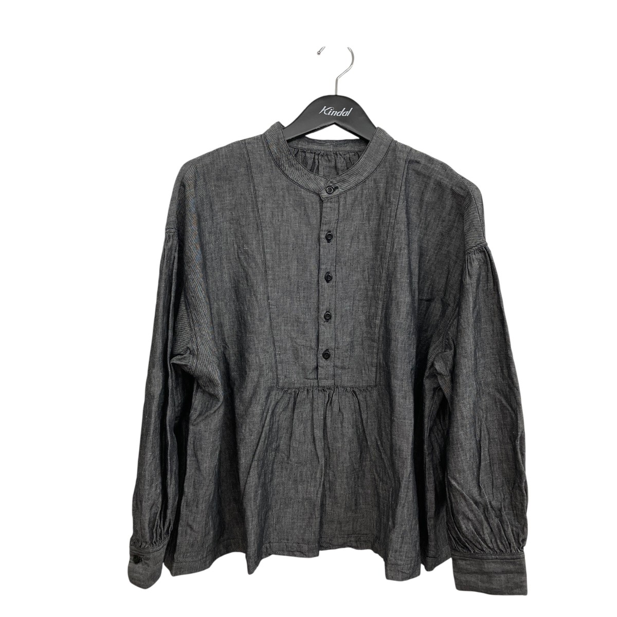 【中古】nest Robe　26SS コットンリネンシルクブザムシャツ 01261-1111 グレー サイズ：Free 【290726】（ネストローブ）｜ブランド古着のカインドオル