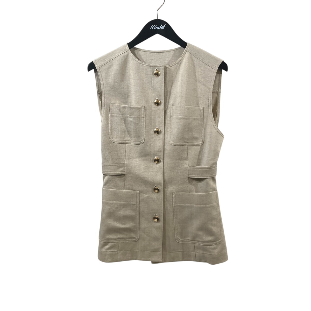 【中古】ANAYI　オックスストレッチポケットジレ ジレ 102511-10-090-11-380 ベージュ サイズ：38 【290726】（アナイ）｜ブランド古着のカインドオル 8,162円