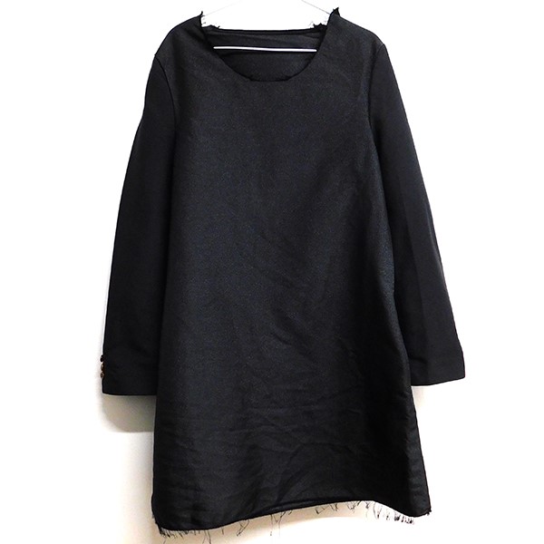 【中古】 COMME des GARCONS HOMME PLUS 2019AW カットオフ加工プルオーバー切替ジャケット ブラック サイズ：XS 【価格見直し】