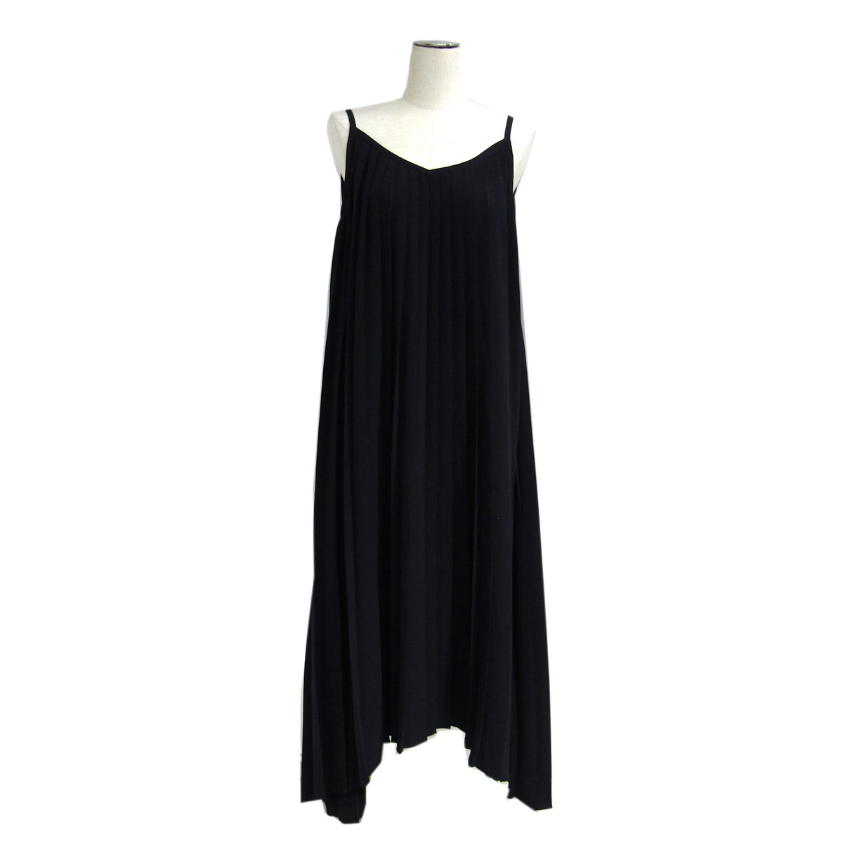 Bleu19aw プリーツキャミワンピース Dress Pleated Ciel ネイビー Cami ルシェルブルー サイズ 36 ブランド古着のカインドオル 中古 Le 中古 Le Dress プリーツキャミワンピース 5月17日見直し