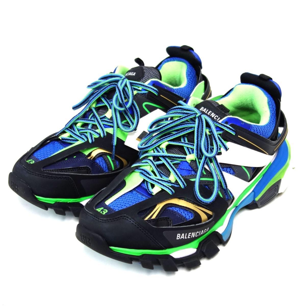 中古 Balenciaga Track 5423 スニーカー ホワイト ブルー サイズ 43 7月1日見直し Mozago Com