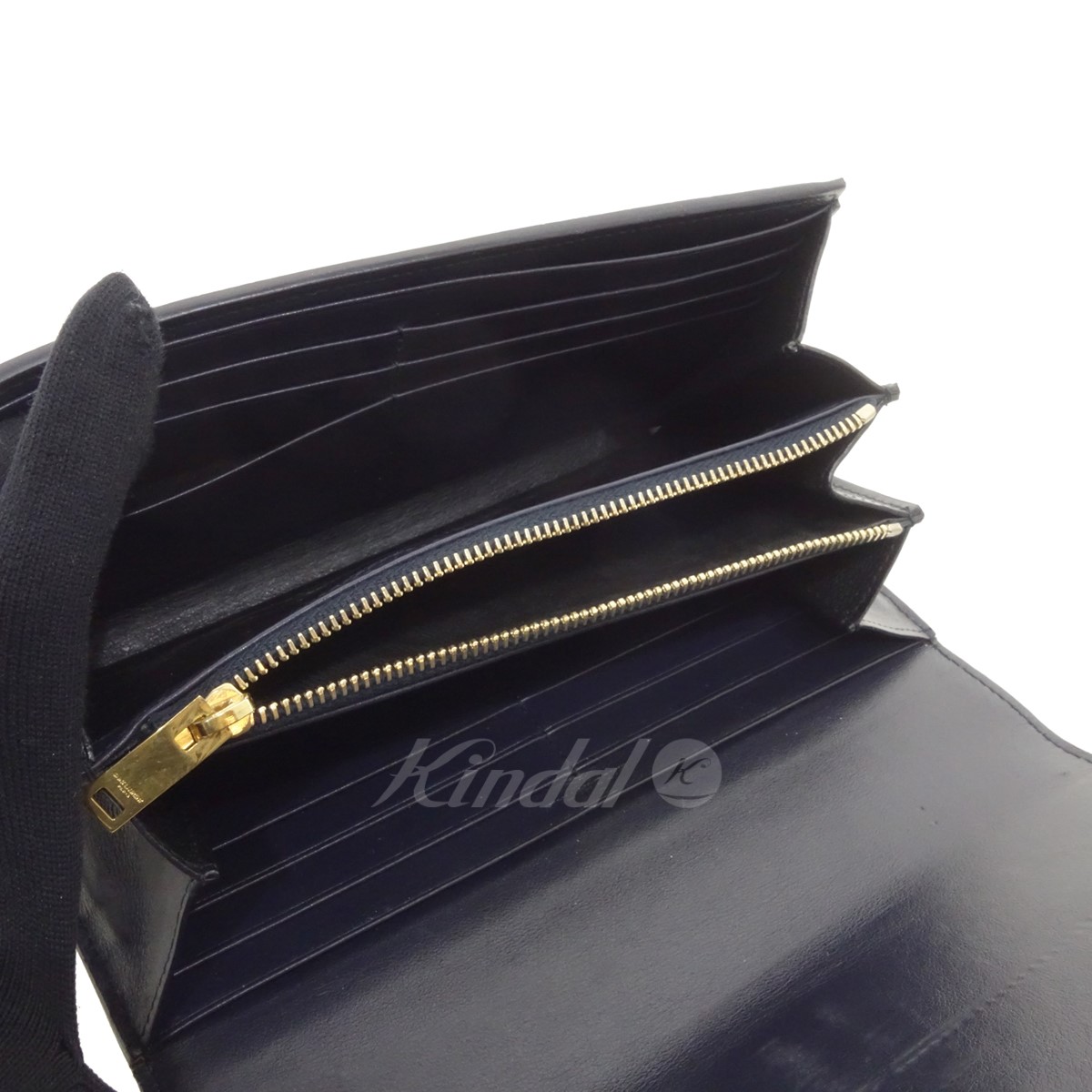 Paris カーフレザー 中古 Laurent Laurent ネイビー ネイビー サンローランパリ ブランド古着のカインドオルサンローランパリ 中古 Saint 長財布 Saint Paris カーフレザー 中古 Laurent Laurent ネイビー ネイビー サンローランパリ ブランド古着のカインドオルサンローランパリ 中古 Saint 長財布 Saint