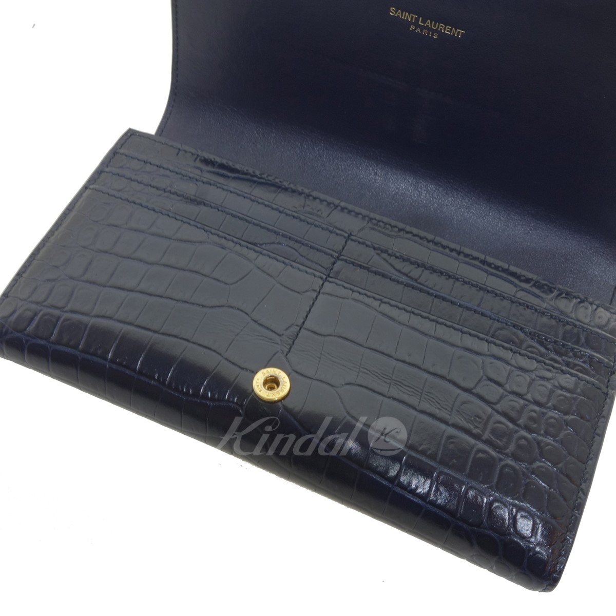 Paris カーフレザー 中古 Laurent Laurent ネイビー ネイビー サンローランパリ ブランド古着のカインドオルサンローランパリ 中古 Saint 長財布 Saint Paris カーフレザー 中古 Laurent Laurent ネイビー ネイビー サンローランパリ ブランド古着のカインドオルサンローランパリ 中古 Saint 長財布 Saint