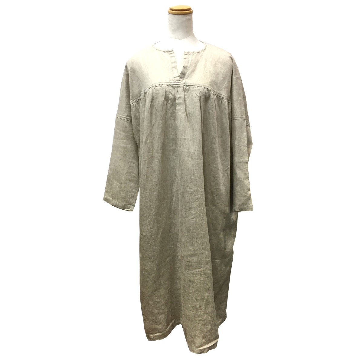 Robe 18ss 中古 Nest リネンワンピース ベージュ サイズ Free ベージュ Nest 中古 ネストローブ ネストローブ ブランド古着のカインドオル リネンワンピース
