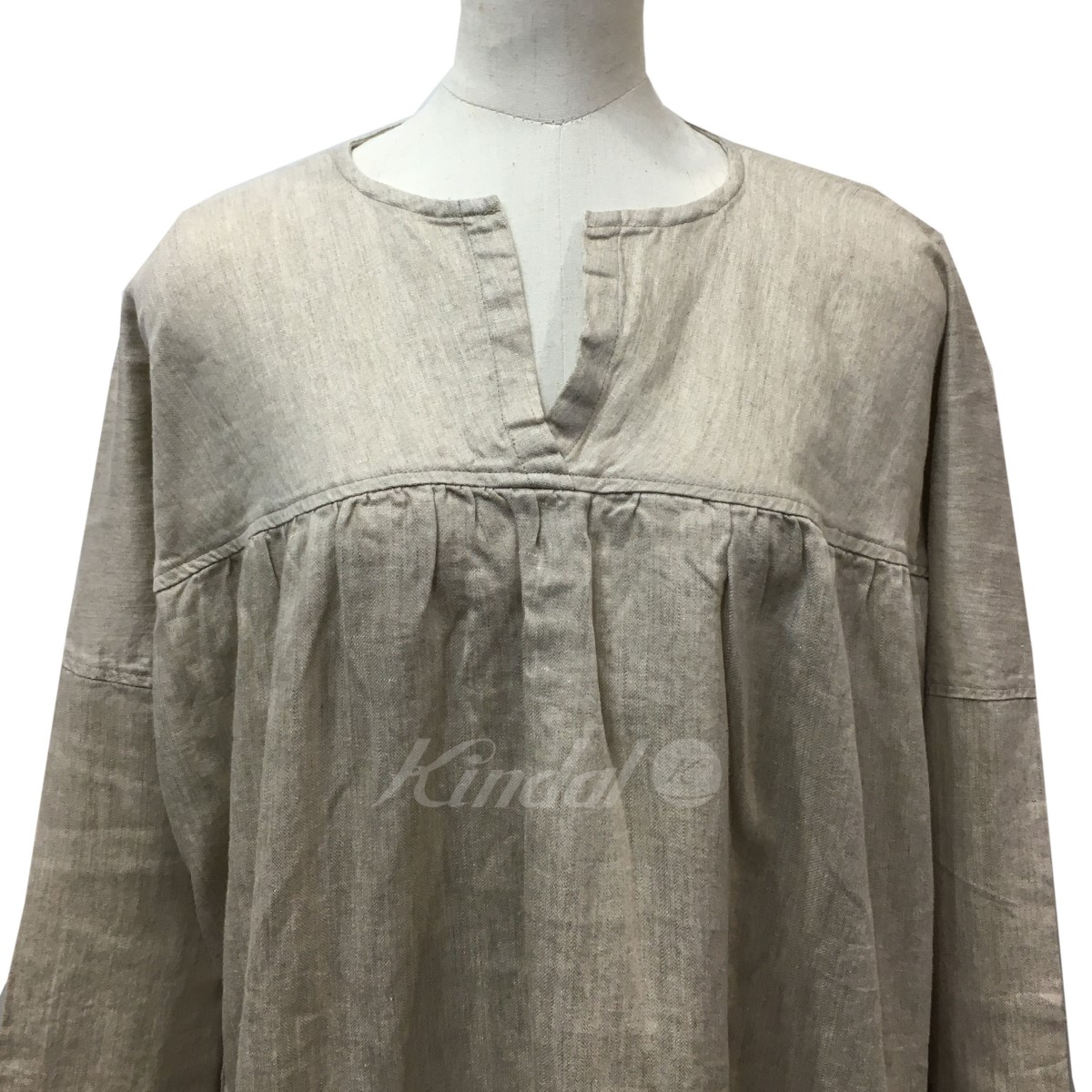 Robe 18ss 中古 Nest リネンワンピース ベージュ サイズ Free ベージュ Nest 中古 ネストローブ ネストローブ ブランド古着のカインドオル リネンワンピース