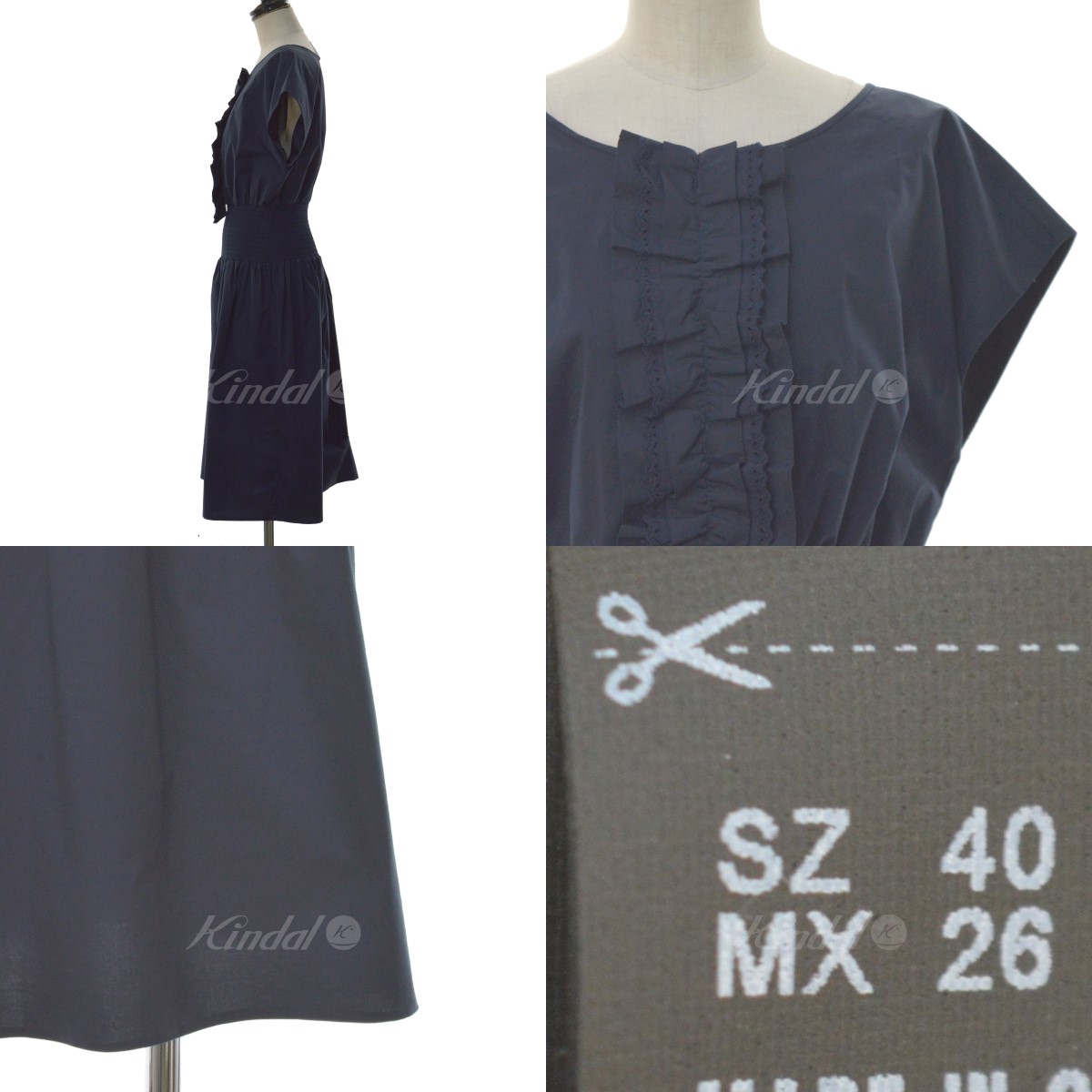 サイズ 40 Prada ラグランノースリーブワンピース プラダ プラダ レディースファッション ネイビー ネイビー プラダ ブランド古着のカインドオル 中古 中古 Prada ラグランノースリーブワンピース