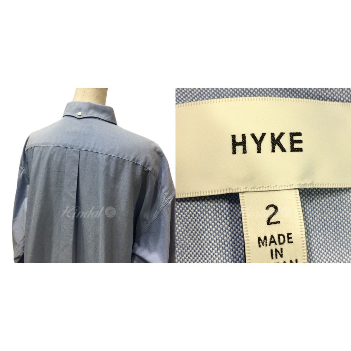 サイズ 2 中古 ワンピース シャツワンピース スカイブルー シャツワンピース サイズ 2 Hyke ss ハイク ブランド古着のカインドオル ハイク