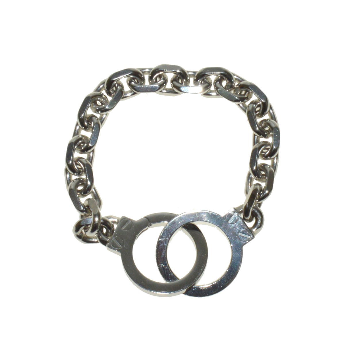 中古 Celine 21ss チェーントリオンフゴールデンハンドカフブレスレット シルバー セリーヌ Bouncesociety Com